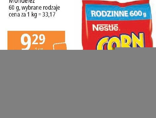 P艂atki 艣niadaniowe Corn flakes (nestle) promocja