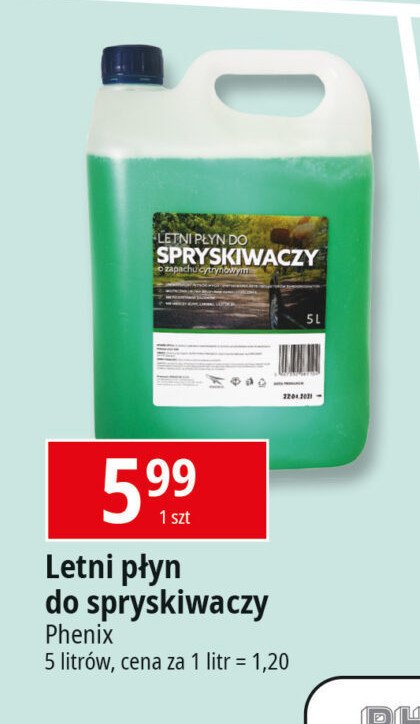 Płyn letni do spryskiwaczy Phenix promocja w Leclerc