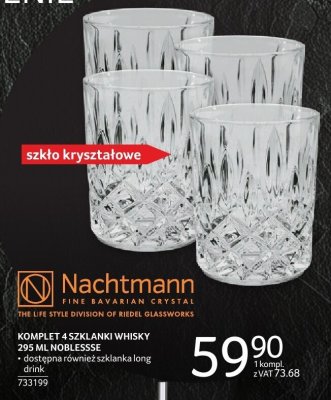 Komplet 4 szklanek whisky Nachtmann Noblesse 295 ml promocja w Selgros