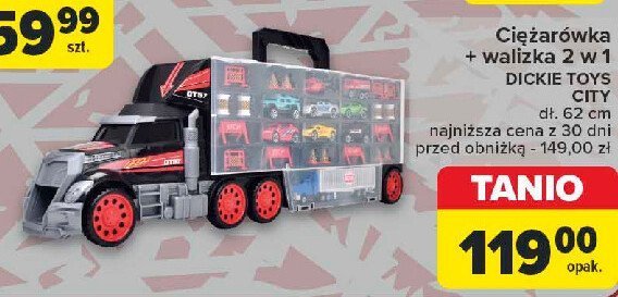 Ciężarówka walizka z akcesoriami Dickie toys promocja w Carrefour