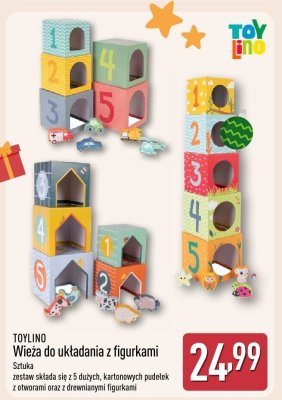 Zabawka wieża do układania z figurkami  promocja w Aldi