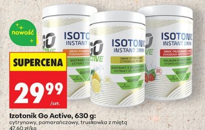 Izotonik Go Active, 630 g - truskawka z miętą promocja w Biedronka