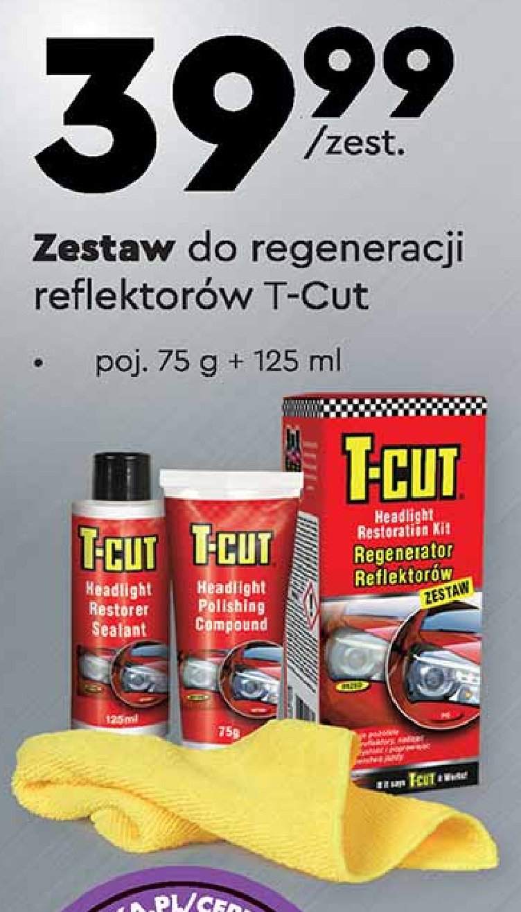Zestaw do regeneracji reflektor贸w T-cut promocja