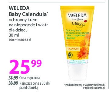 Krem ochronny Weleda baby promocja w Hebe