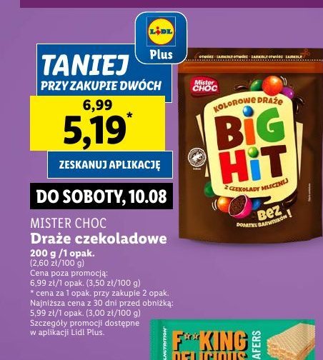 Draże big hit choco Mister choc promocja