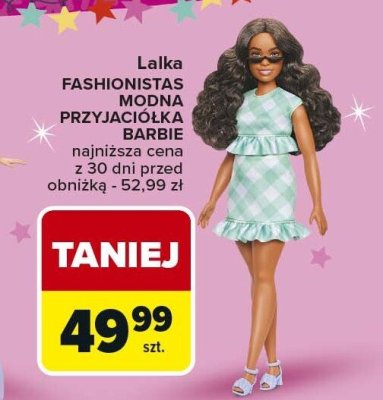 Lalka Fashionistas Modna Przyjaciółka BARBIE promocja w Carrefour