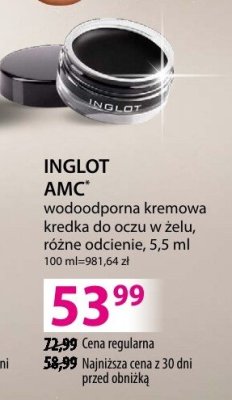 Kredka do oczu INGLOT AMC wodoodporna kremowa w żelu promocja w Hebe