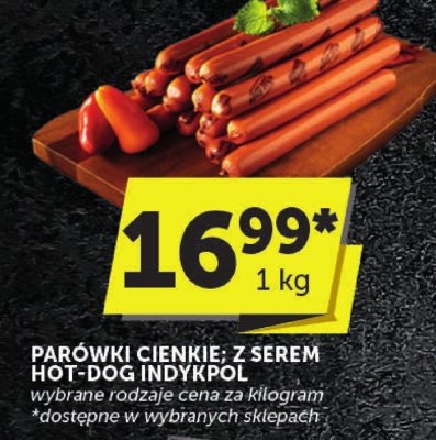 Parówki cienkie z serem Hot-Dog Indykpol promocja w Euro Sklep