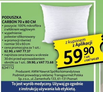 Poduszka carbon promocja w Selgros