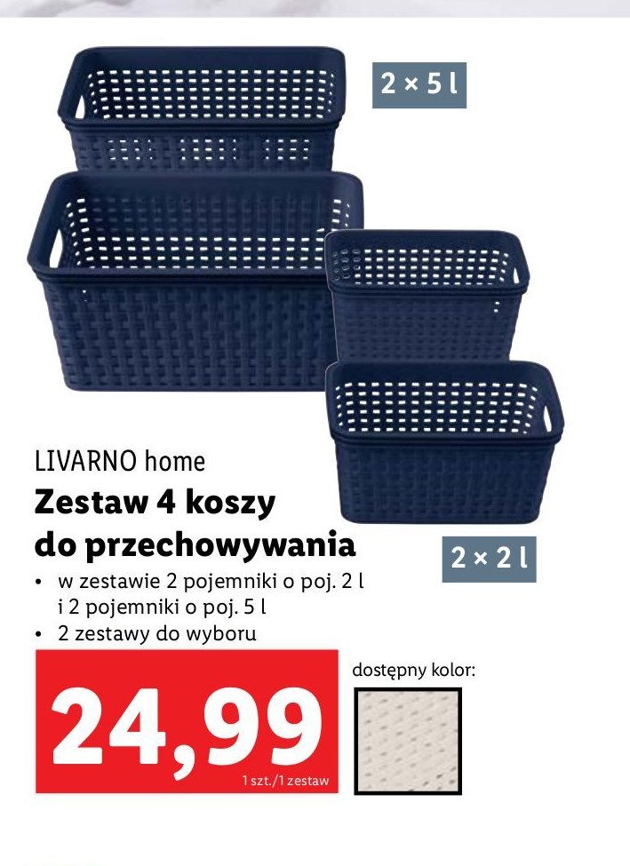 Koszyki do przechowywania LIVARNO HOME promocja