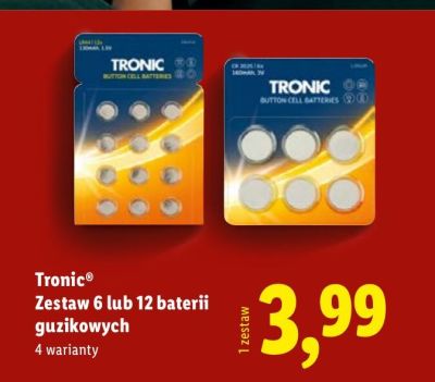 Zestaw 6 lub 12 baterii guzikowych promocja w Lidl