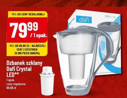 Dzbanek crystal led + 1 filtr classic Dafi promocja