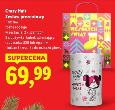 Zestaw prezentowy Crazy Hair różne rodzaje promocja w Lidl