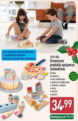 Drewniane produkty spożywcze zabawkowe - tort urodzinowy promocja w Aldi