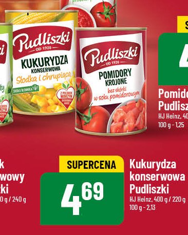 Kukurydza konserwowa słodka i chrupiąca Pudliszki promocja