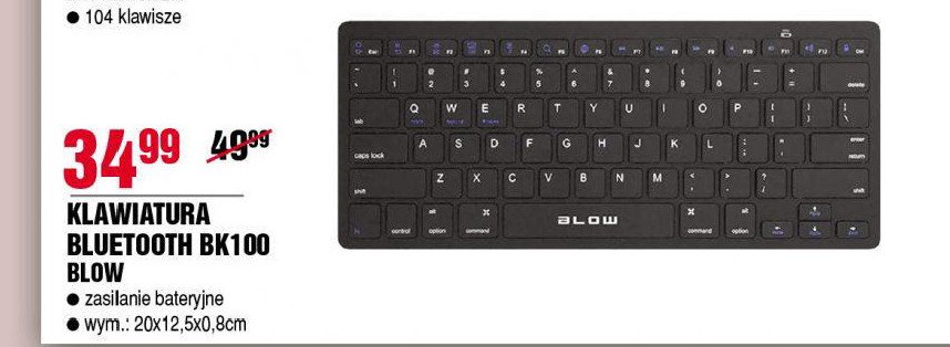 Klawiatura bluetooth bk100 Blow promocja