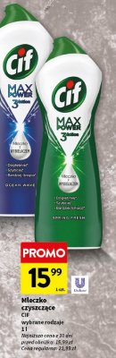 Mleczko czyszczące Cif Max Power promocja w Intermarche