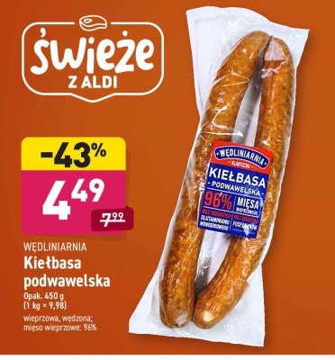Kiełbasa podwawelska Wędliniarnia classic promocja