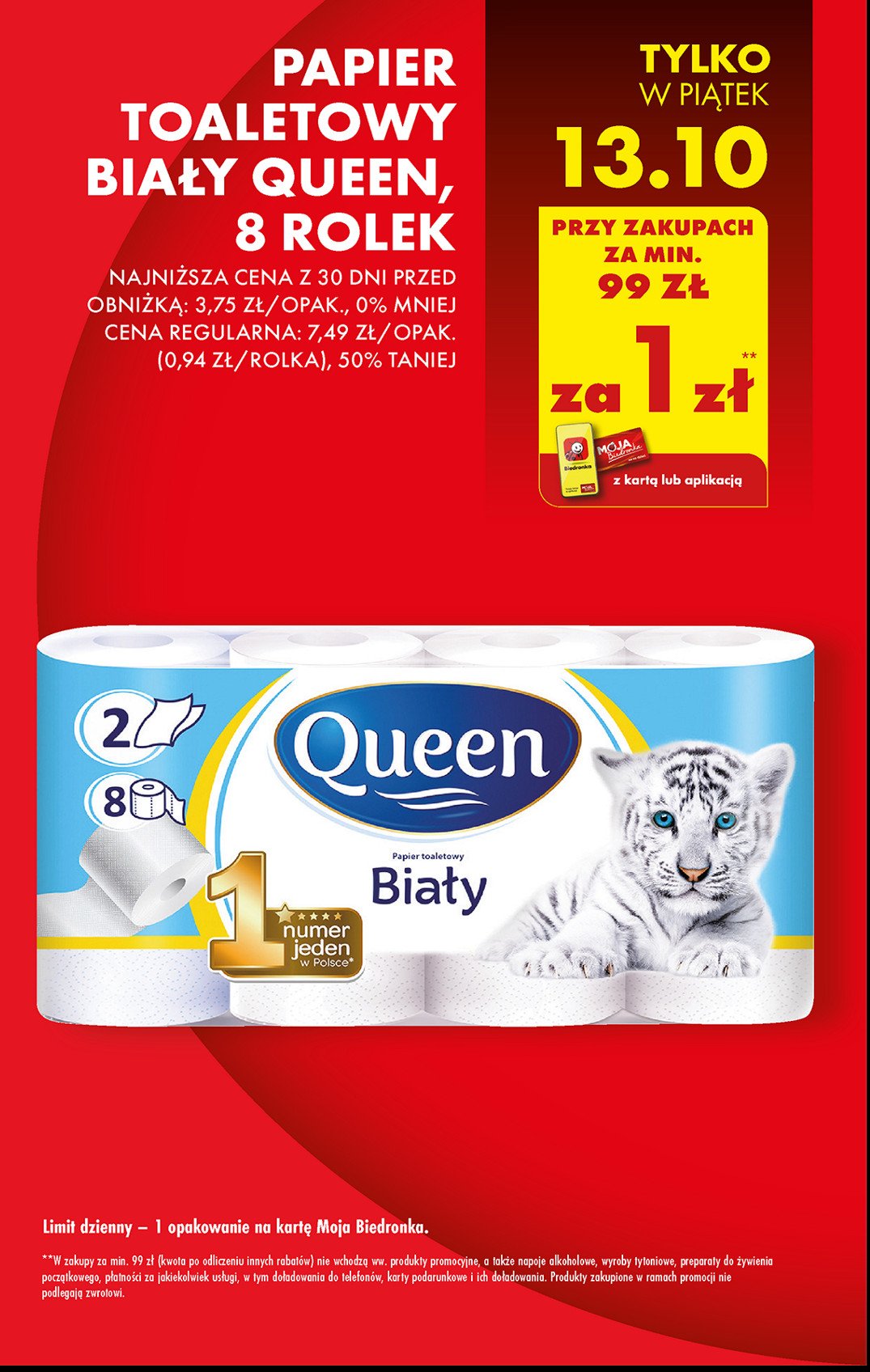 Papier toaletowy bia艂y QUEEN WINTER promocja