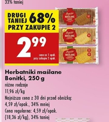 Herbatniki pełnoziarniste Bonitki promocja