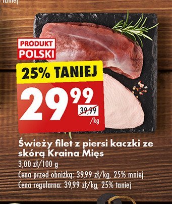 Filet z piersi kaczki ze skórą Kraina mięs promocja