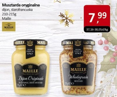 Musztarda oryginalna dijon, starofrancuska Maille promocja w Market Point