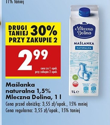 Maślanka naturalna Mleczna dolina promocja