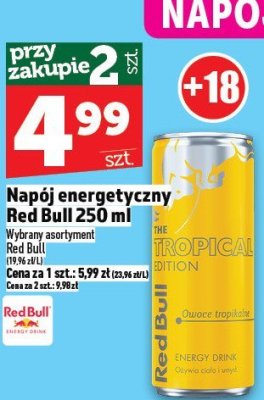 Napój energetyczny Red Bull 250 ml promocja w TOPAZ