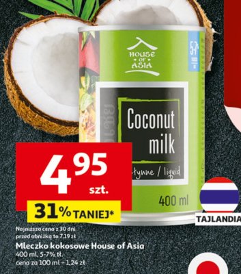 Mleko kokosowe House of Asia promocja w Auchan