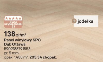 Panel winylowy SPC Dąb Ottawa promocja w Castorama
