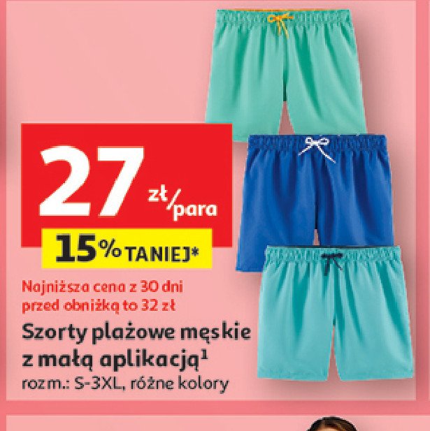 Szorty plażowe męskie s-3xl Auchan inextenso promocja w Auchan