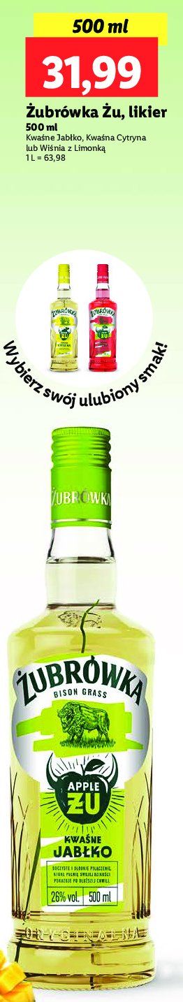 Wódka Żubrówka kwaśne jabłko promocja
