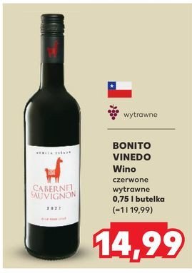 Wino Bonito vinedo cabernet sauvignon promocja w Kaufland