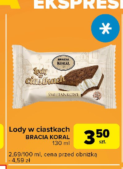 Lody w ciastkach śmietankowe Bracia koral lody jak dawniej promocja