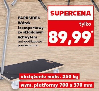 Wózek transportowy ze składanym uchwytem antypoślizgowa powierzchnia promocja w Kaufland