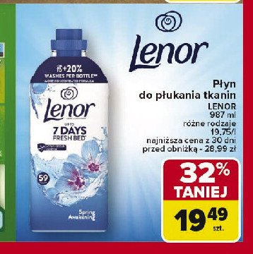 Płyn do płukania spring awakening Lenor promocja w Carrefour Market