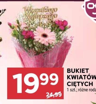 Bukiet kwiatów ciętych różne rodzaje promocja w Stokrotka