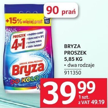 Proszek do prania Bryza 5,85 KG promocja w Selgros