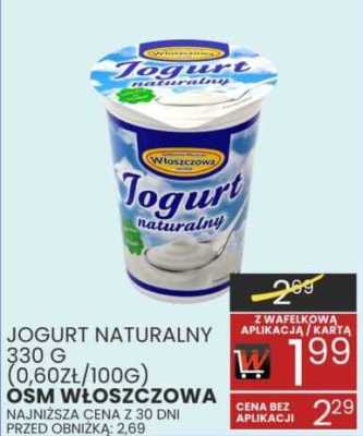 Jogurt naturalny Włoszczowa promocja w Wafelek