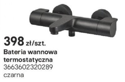 Bateria wannowa termostatyczna GoodHome Cavally czarna 3663602320289 promocja w Castorama