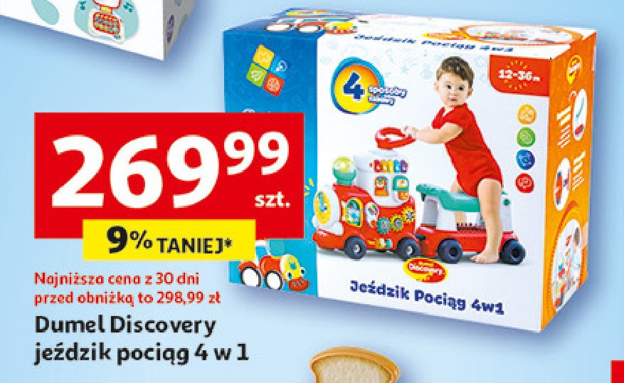 Jeździk pociąg 4w1 Dumel discovery promocja w Auchan