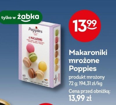 Makaroniki mrożone Poppies promocja w Żabka