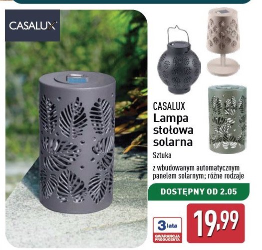 Lampa stołowa solarna Casalux promocja