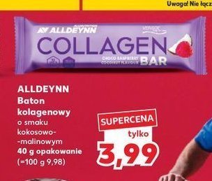 Baton kolagenowy czekolada-malina-kokos Alldeynn promocja