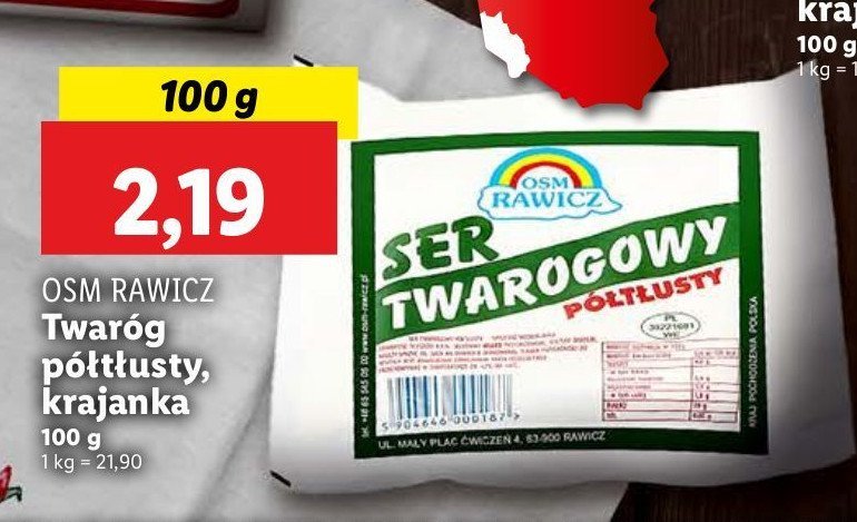 Twaróg półtłusty Osm rawicz promocja w Carrefour