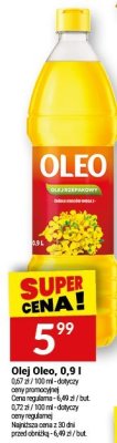 Olej Oleo, 0,9 l promocja w Twój Market