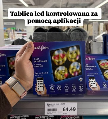 Tablica LED pixel  13x13cm promocja w Action