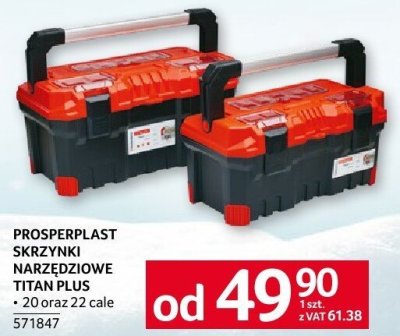 Skrzynki narzędziowe Titan 22 i 17 cal Prosperplast promocja w Selgros