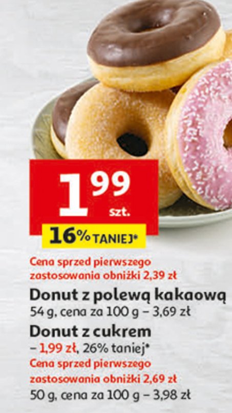 Donut z cukrem promocja