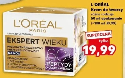 Krem na noc L'oreal ekspert wieku 60+ promocja
